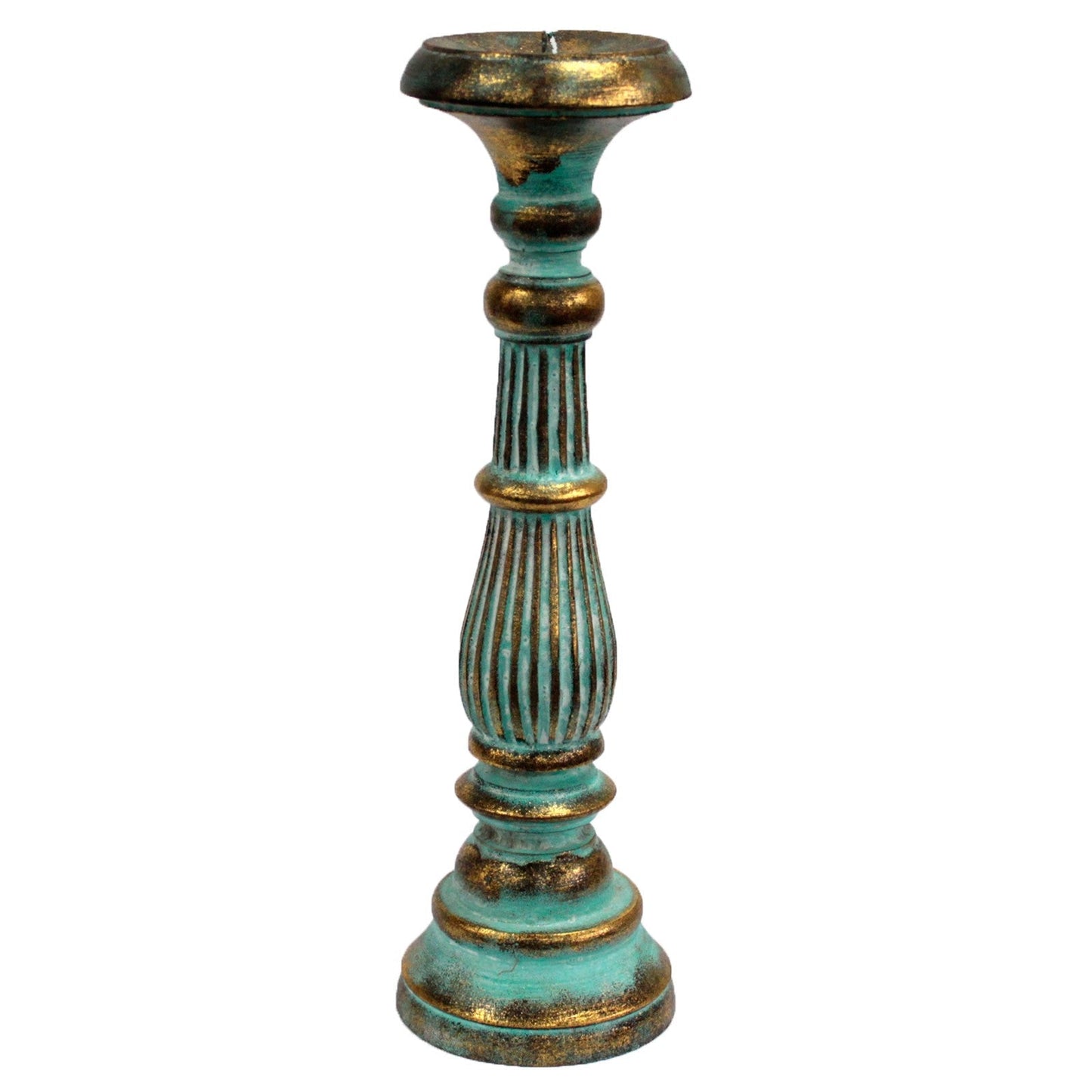 Vintage Candle Stands Turquoise Copper Pallas