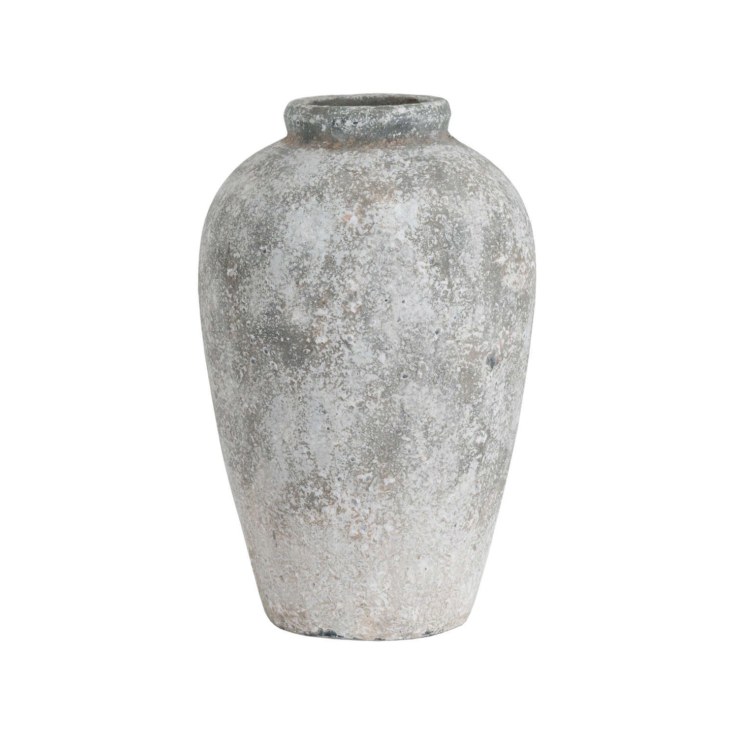 Aged Stone Tall Ceramic Vase Copper Pallas