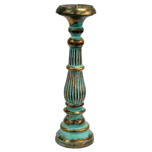 Vintage Candle Stands Turquoise Copper Pallas