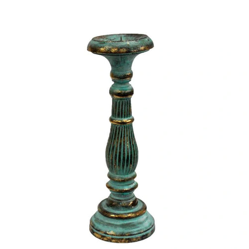 Vintage Candle Stands Turquoise Copper Pallas