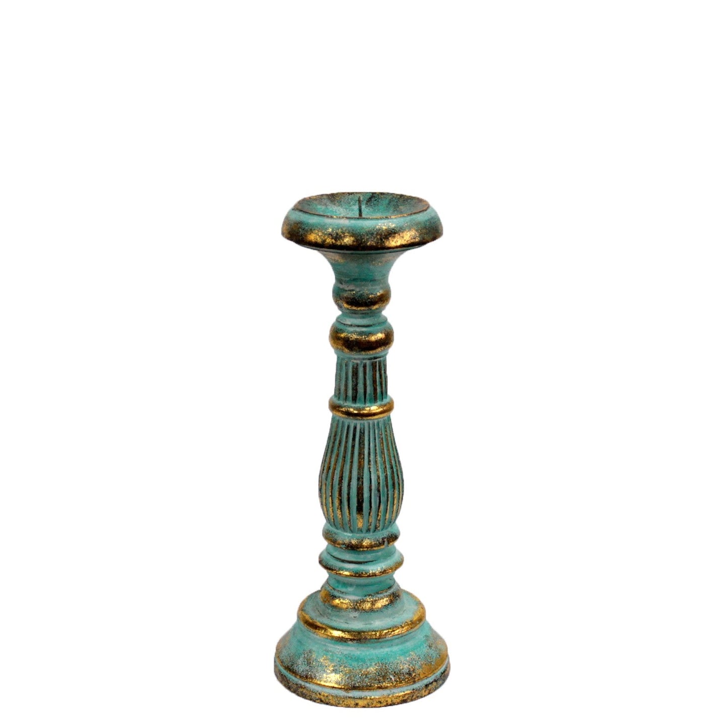 Vintage Candle Stands Turquoise Copper Pallas