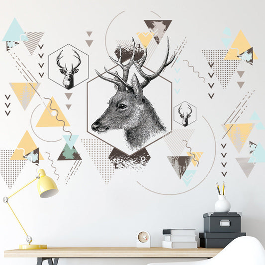 Nordic INS Style Triangle Mountain Wall Stickers – Dreamy Vinyl Wall Decals for Living Room & Bedroom Home Decor White Elephant Shopper