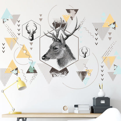 Nordic INS Style Triangle Mountain Wall Stickers – Dreamy Vinyl Wall Decals for Living Room & Bedroom Home Decor White Elephant Shopper