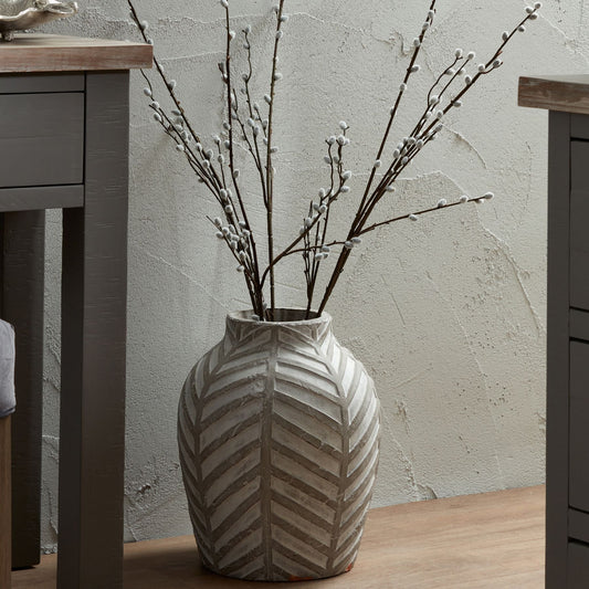 Bloomville  Stone Vase Copper Pallas