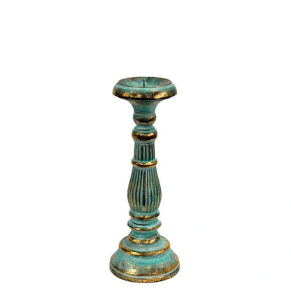 Vintage Candle Stands Turquoise Copper Pallas